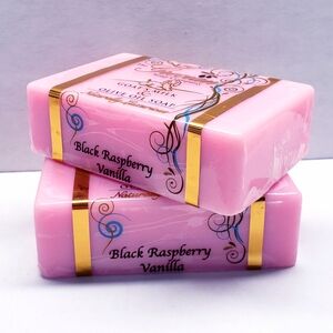 BLACK RASPBERRY VANILLA -Goat's Milk & Olive Oil Natural Beauty Bar Soap, 6oz(2)